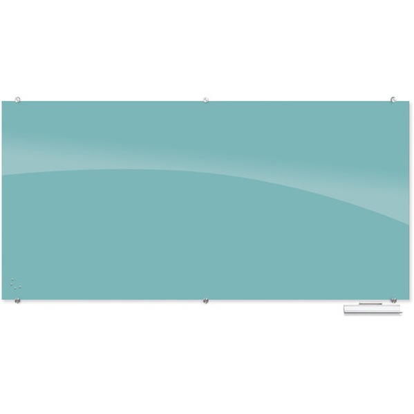 Balt Visionary Magnetic Glass Dry Erase Whiteboard - Blue