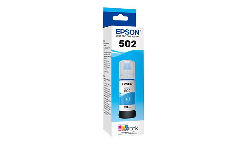 Epson 502 With Sensor - cyan - original - ink tank