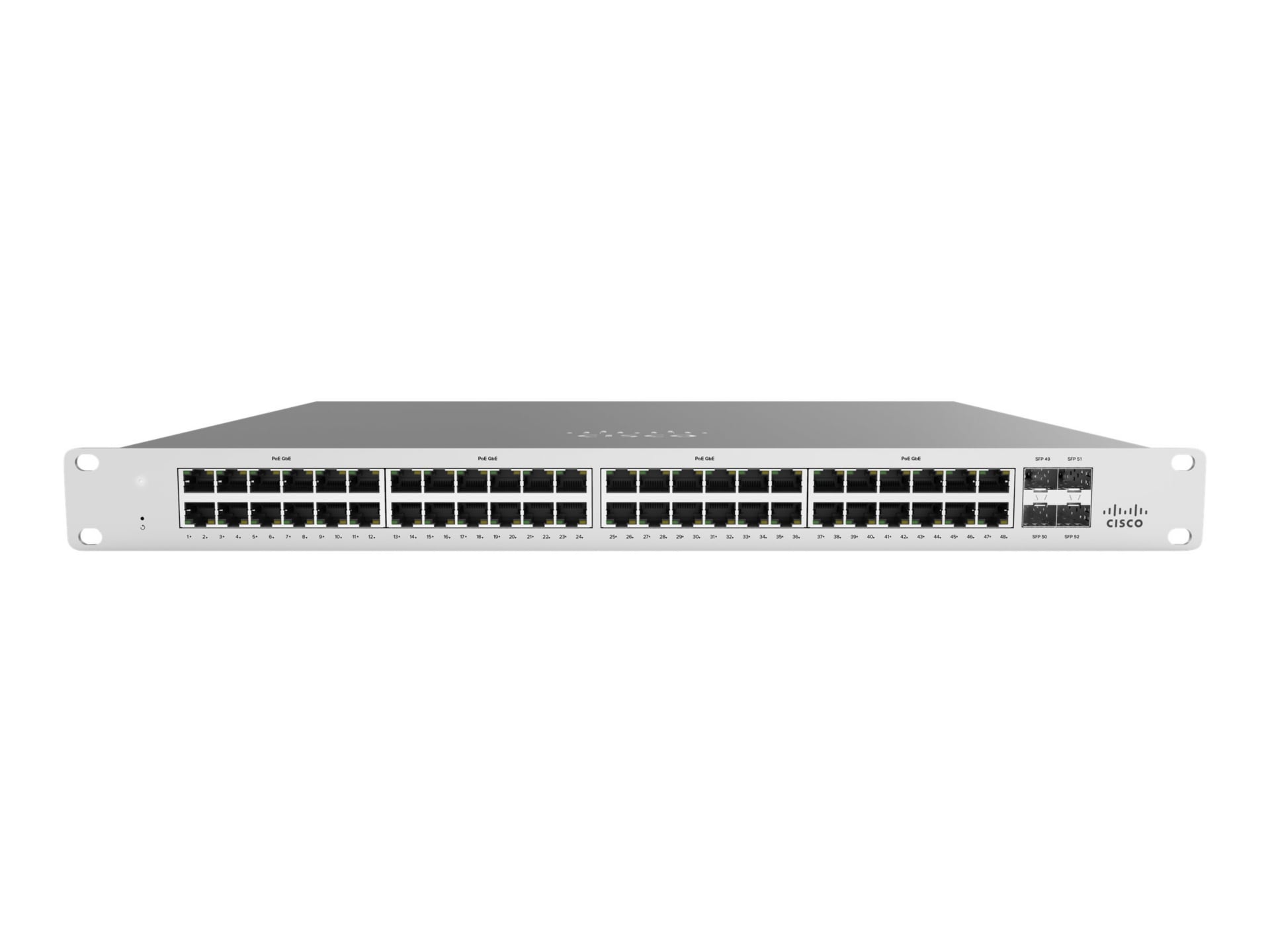 Cisco Meraki Cloud Managed MS120-48LP - switch - 48 ports - managed - rack-mountable