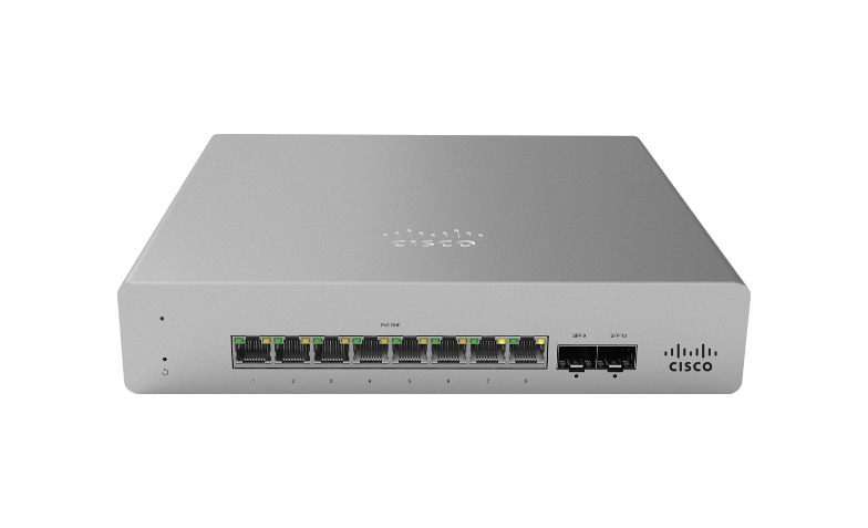 Cisco Meraki Cloud Managed Ms1 8 Switch 8 Ports Managed Ms1 8lp Hw Ethernet Switches Cdw Com