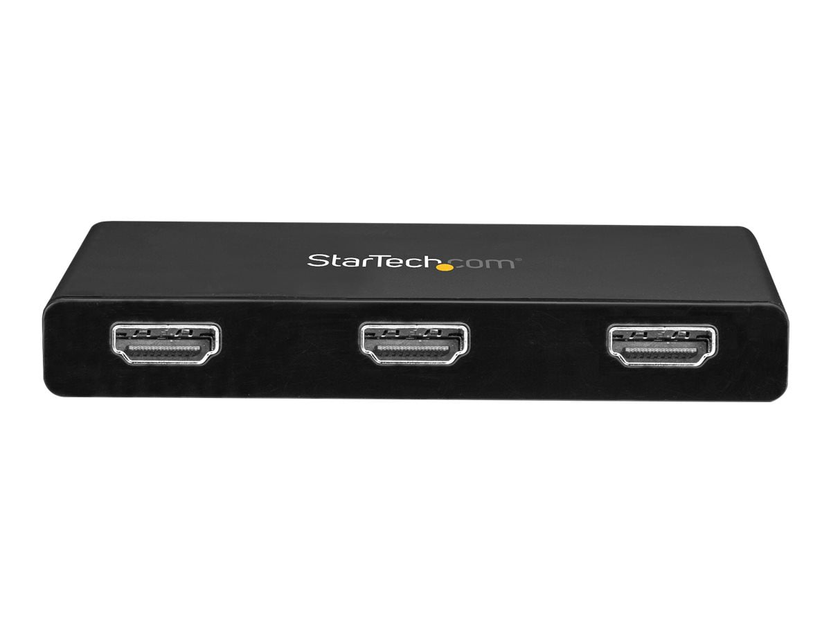 StarTech.com 3-Port USB-C Multi-Monitor Adapter, USB Type-C to 3x 1080p  HDMI Laptop MST Hub / Display Splitter, Windows