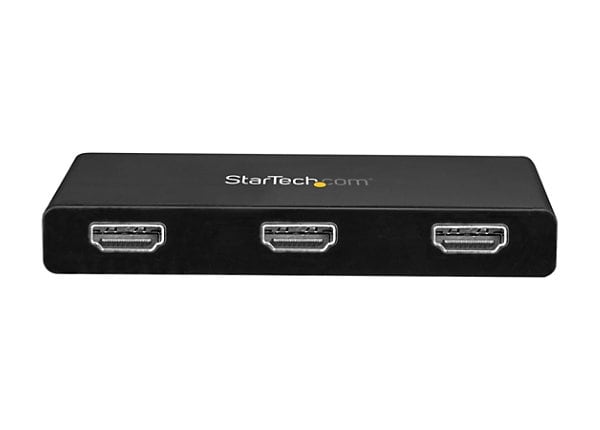 StarTech.com 3-Port USB-C Multi-Monitor Adapter, USB Type-C to 3x 1080p  HDMI Laptop MST Hub / Display Splitter, Windows