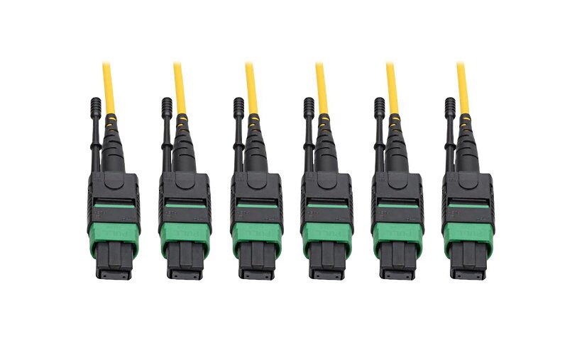 Tripp Lite MTP/MPO (APC) Singlemode Slim Trunk Cable, 24-Strand, 40/100 GbE, 40/100GBASE-PLR4, Plenum, 6mm Dual Jacket,