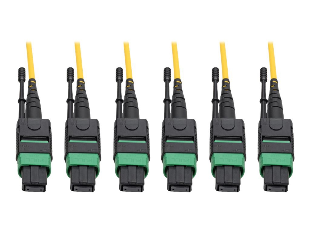 Tripp Lite MTP/MPO (APC) Singlemode Slim Trunk Cable, 24-Strand, 40/100 GbE, 40/100GBASE-PLR4, Plenum, 6mm Dual Jacket,