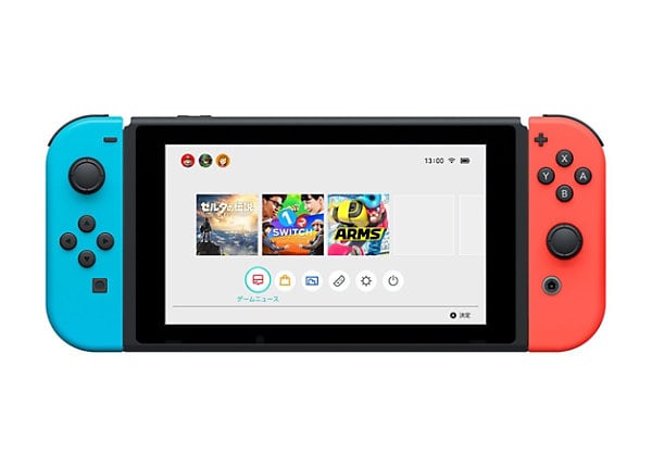 Nintendo Switch with Neon Blue and Neon Red Joy-Con - game console - black, neon red, neon blue
