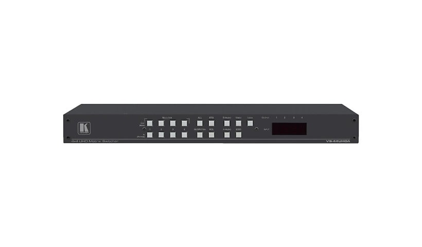 Kramer VS-44UHDA 4x4 4K60 4:2:0 HDMI Matrix Switcher with Audio Embedding/De-embedding - video/audio switch -