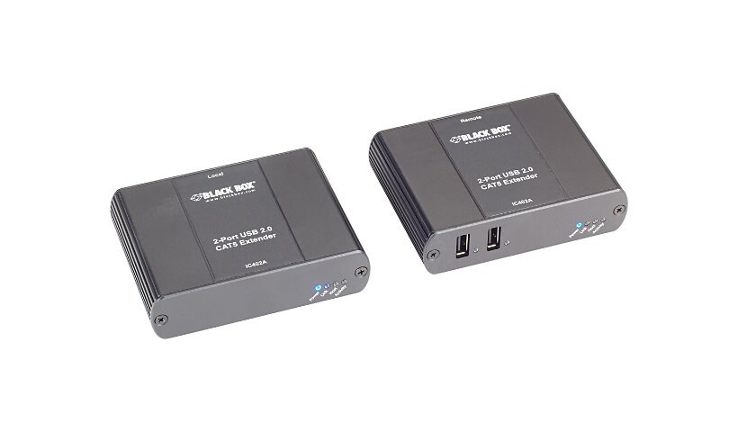 Black Box 2-Port CATx USB 2.0 Extender - USB extender - USB 2.0