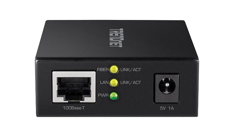 TRENDnet 1000BASE-T to SFP Fiber Media Converter; Gigabit Ethernet to SFP Media Converter; 4Gbps Switching Capactiy;