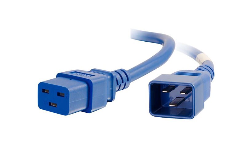 C2G 8ft 12AWG Power Cord (IEC320C20 to IEC320C19) - Blue - power cable - IE