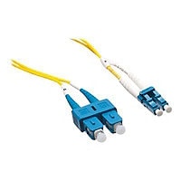 Axiom LC-SC Singlemode Duplex OS2 9/125 Fiber Optic Cable - 15m - Yellow -