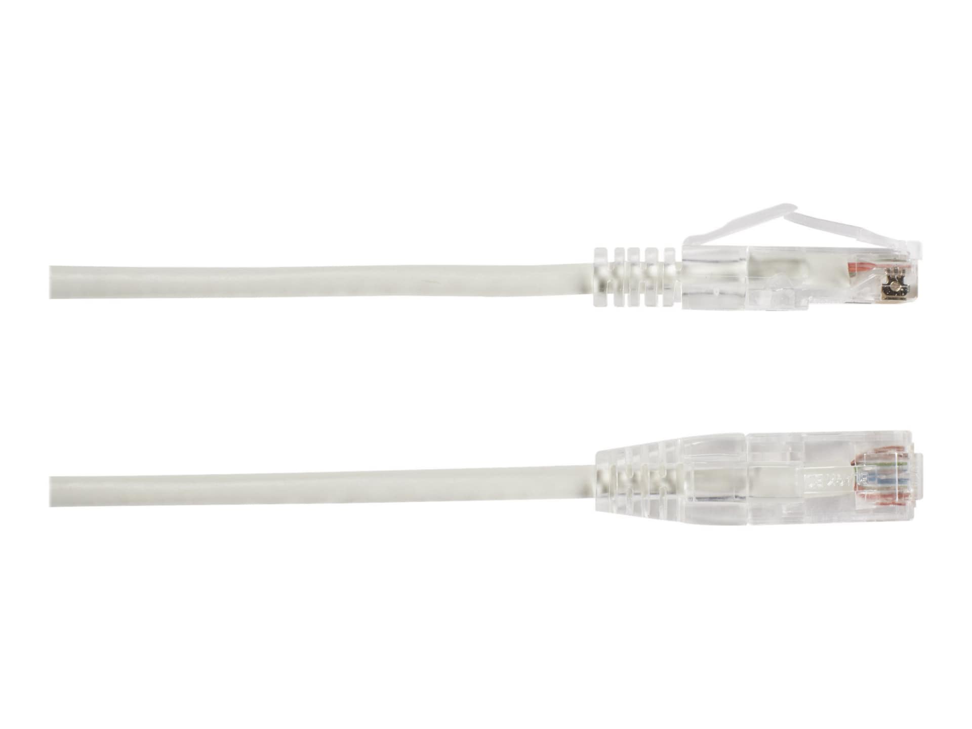 Black Box 15ft Slim-Net CAT6 White 28AWG 500Mhz UTP Snagless Patch Cable