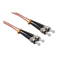 Axiom 1m ST/ST OM1 62.5/125 Multimode Duplex Fiber Optic Cable - Orange