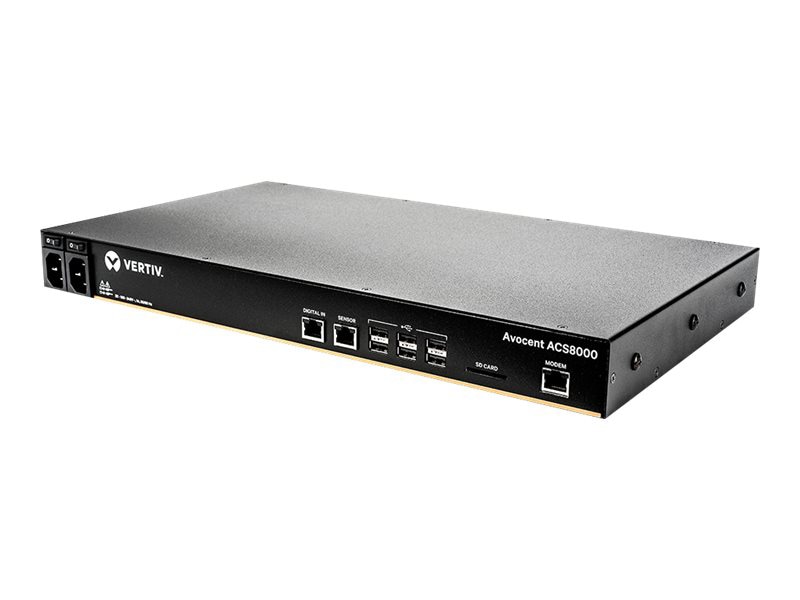 Vertiv Avocent ACS 8000 32-Port Serial Console Server, Dual AC, Modem, 1U