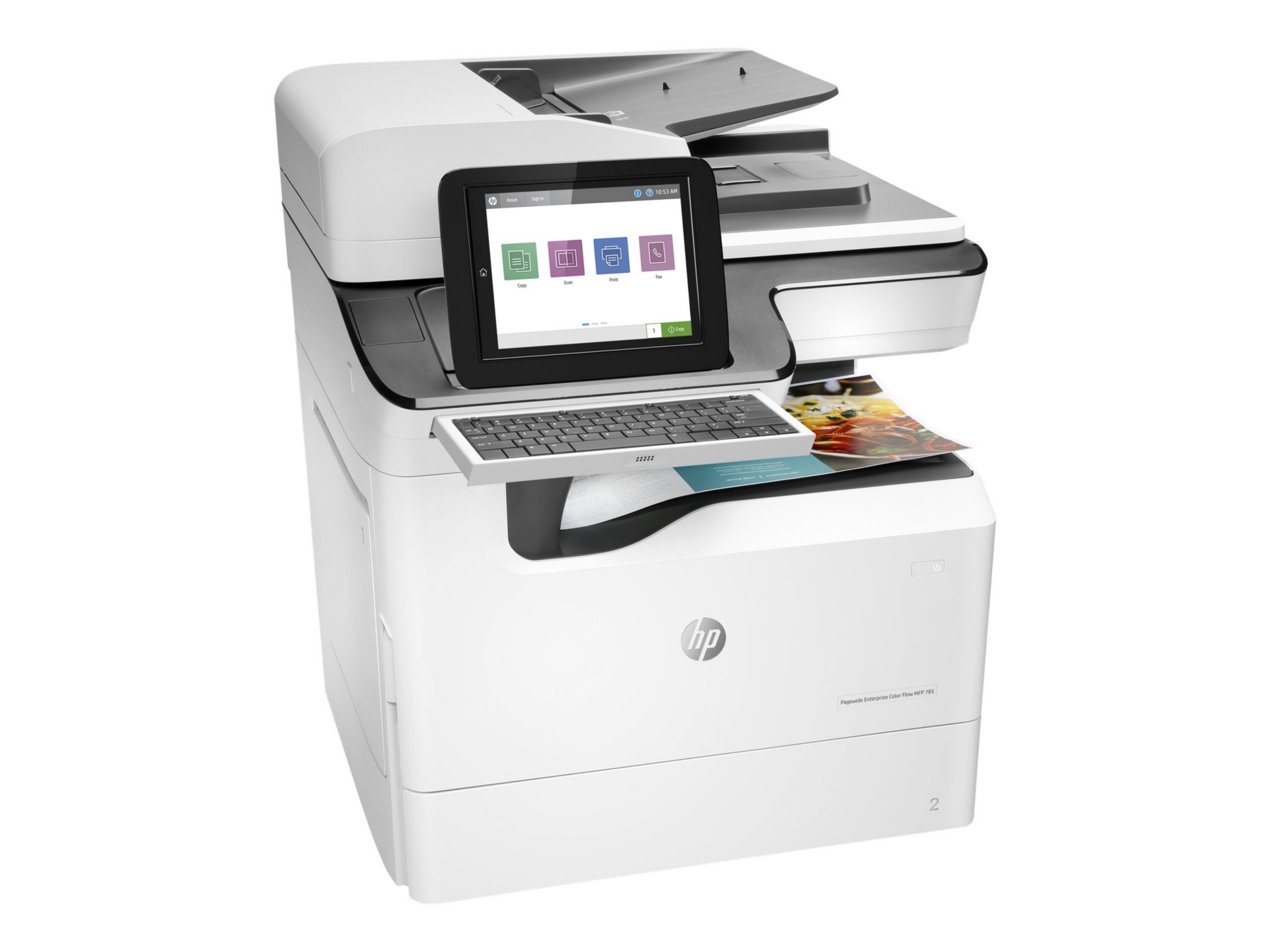 Thumbnail 3 of 4 for HP PageWide Enterprise Color Flow MFP 785f - multifunction printer - color