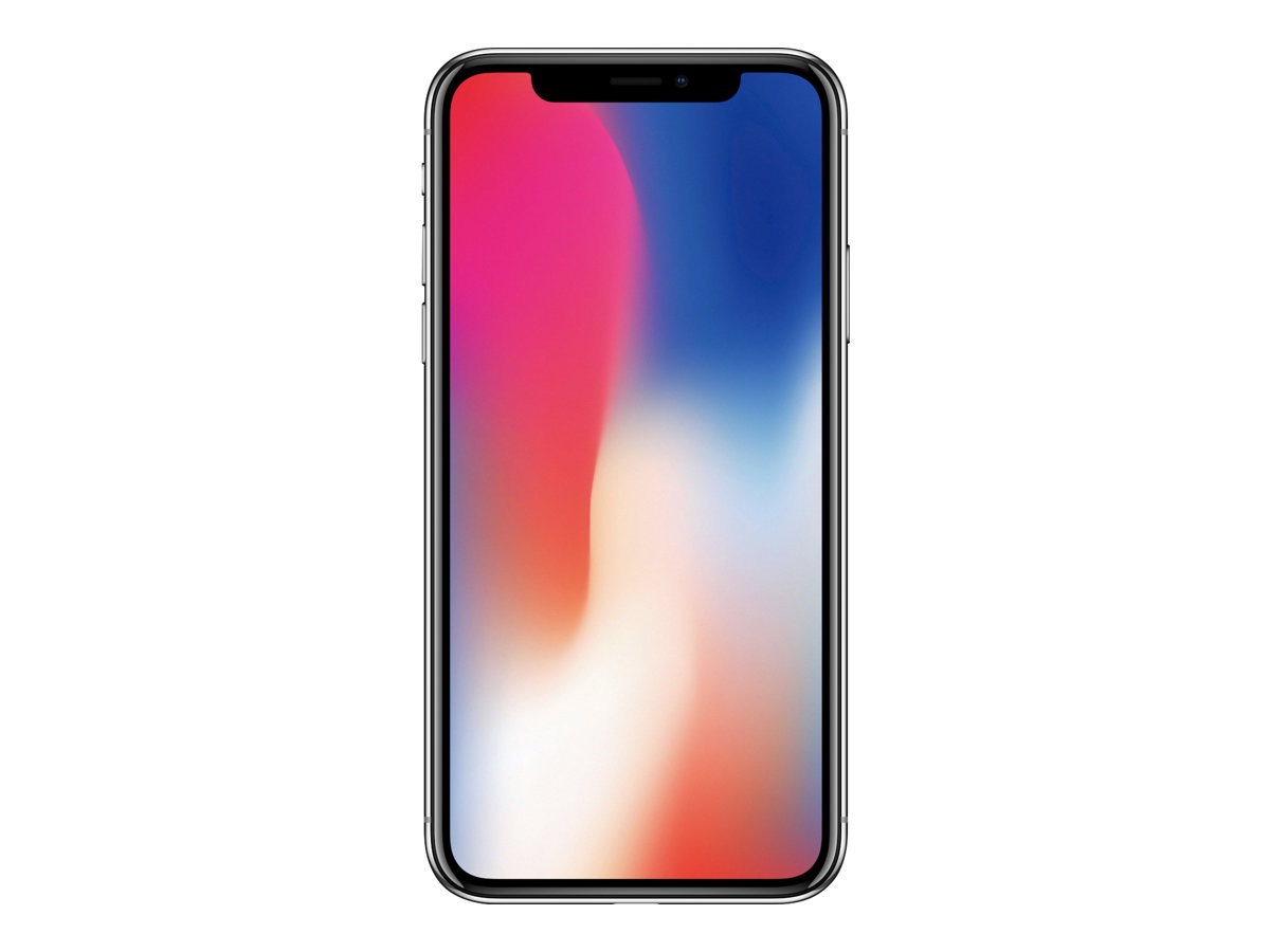 Apple iPhone X - silver - 4G LTE, LTE Advanced - 64 GB - GSM - smartphone