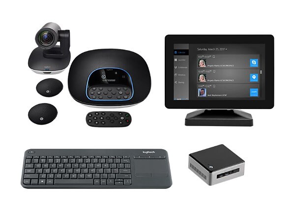 Logitech Premium GROUP Kit - video conferencing kit - 10.1 in - with Intel NUC Kit NUC5i5MYHE