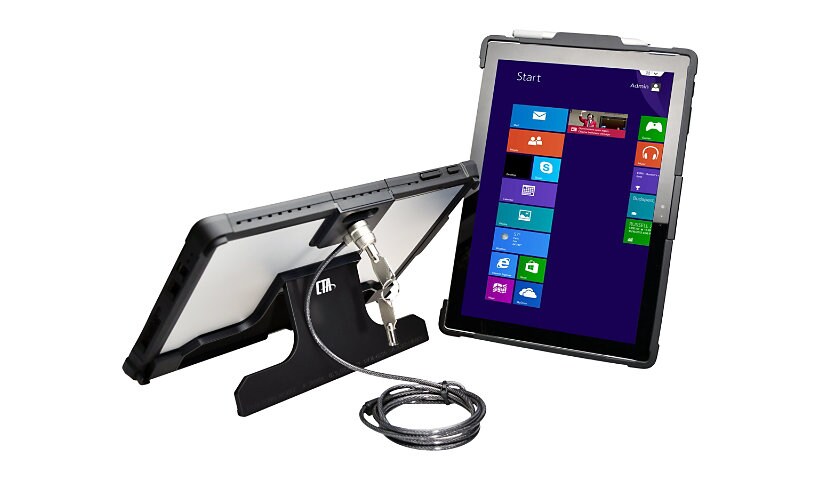 CTA Security Case w/ Kickstand &amp; Anti-Theft Cable for Surface Pro 4, 5, 6