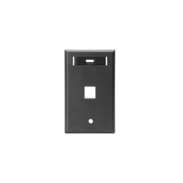 Leviton QuickPort Single-Gang With Designation ID Windows - flush mount wallplate