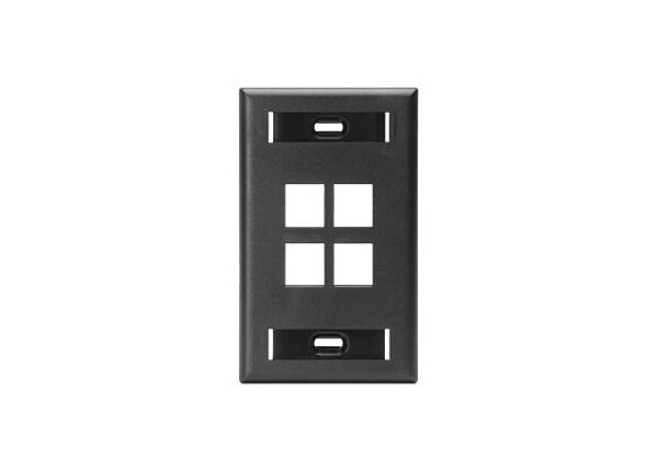 Leviton QuickPort Field-Configurable with ID Window - flush mount wallplate