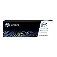 HP 202A (CF501A) Original Standard Yield Laser Toner Cartridge - Cyan - 1 Each