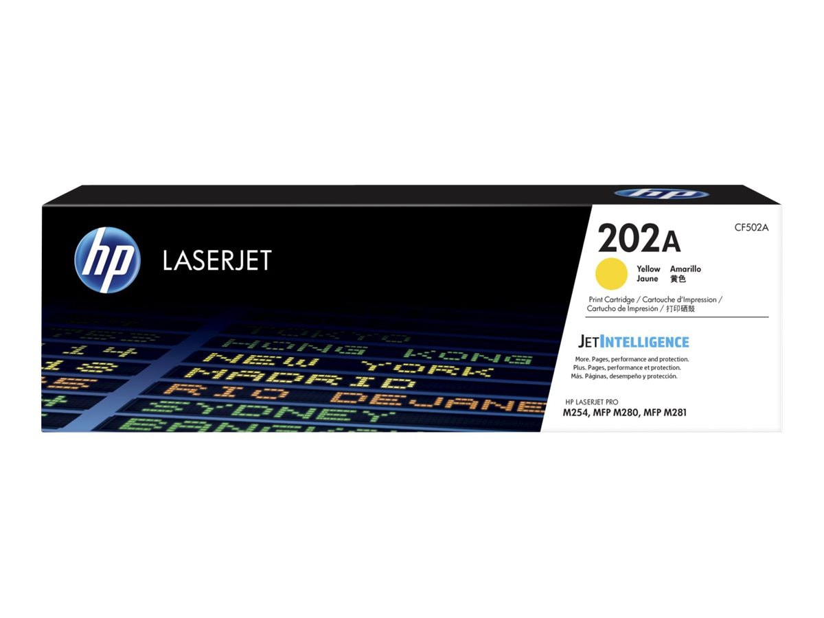 HP 202A - yellow - original - LaserJet - toner cartridge (CF502A)