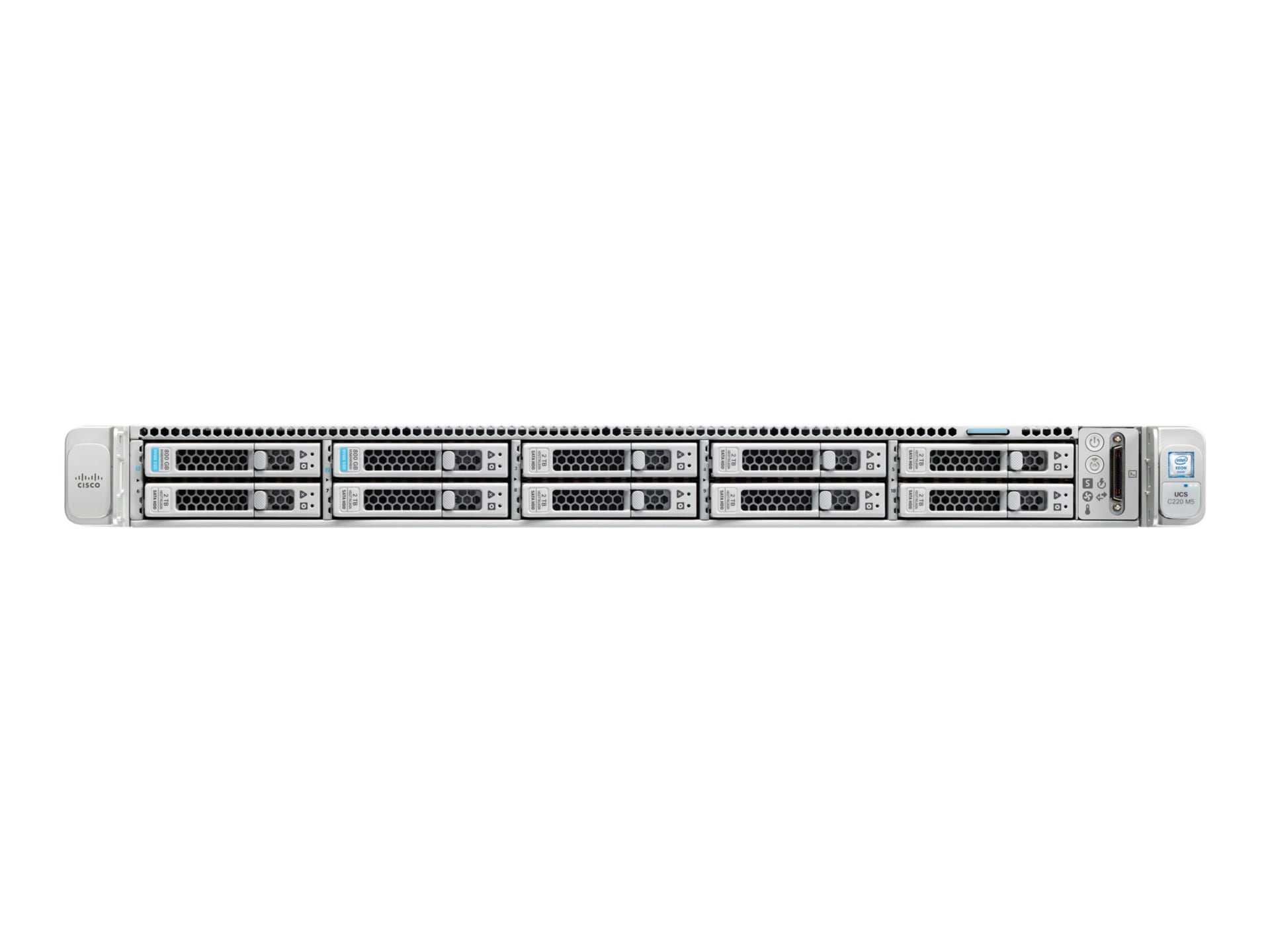 Cisco Hyperflex System HX220c M5 - rack-mountable - no CPU - 0 GB - no HDD