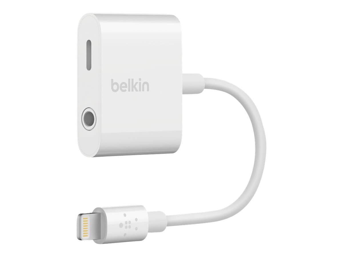 Belkin 3.5mm Audio + Charge Rockstar (iPhone Aux Adapter) - White