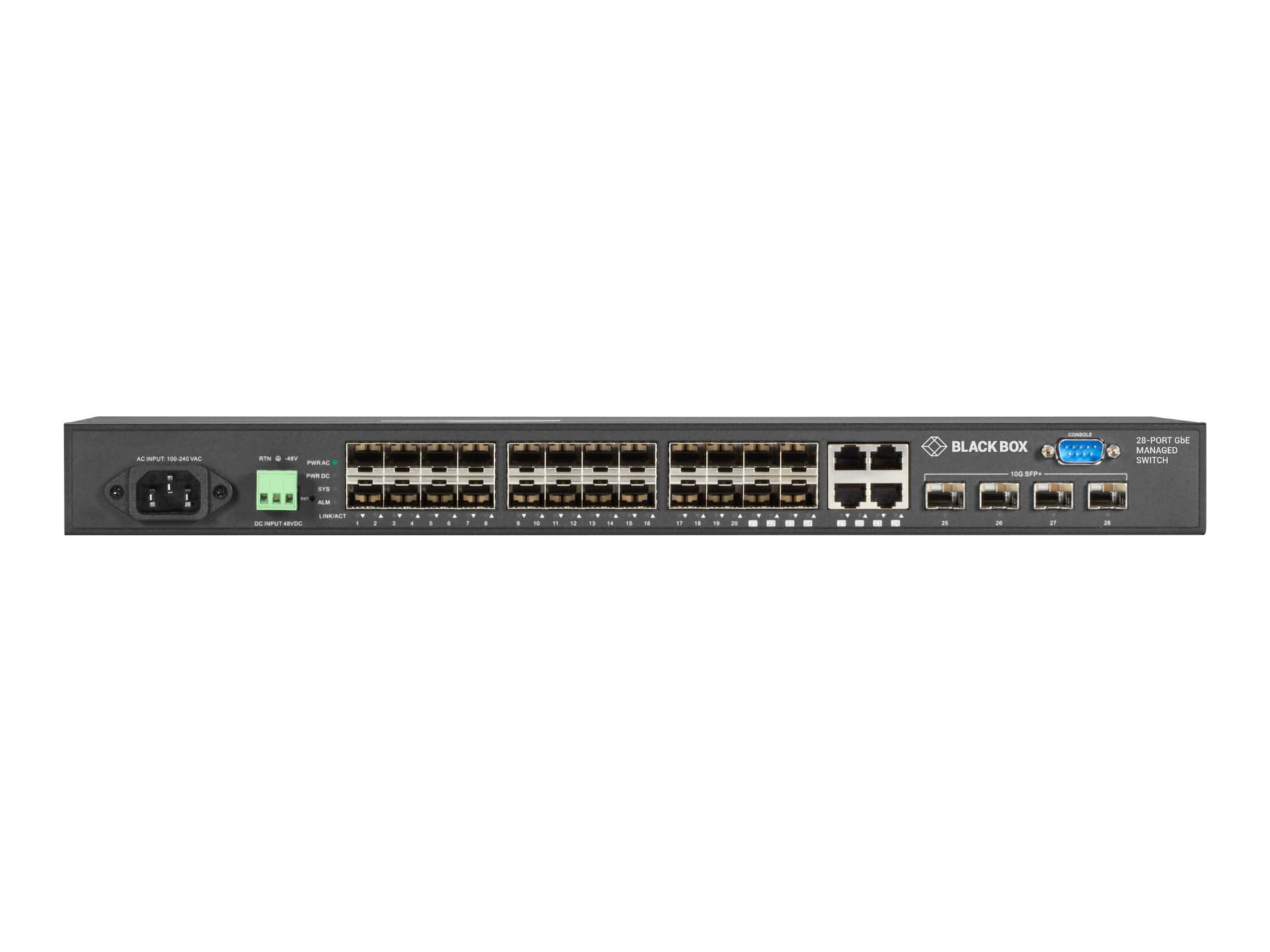 Black Box - switch - 28 ports - managed - rack-mountable