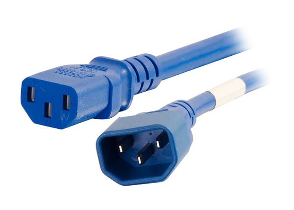 C2G 5ft 14AWG Power Cord (IEC320C14 to IEC320C13) - Blue - power cable - IEC 60320 C14 to power IEC 60320 C13 - 5 ft