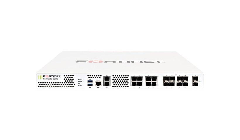 Fortinet FortiGate 500E - UTM Bundle - security appliance - with 3 years FortiCare 24X7 Comprehensive Support + 3 years