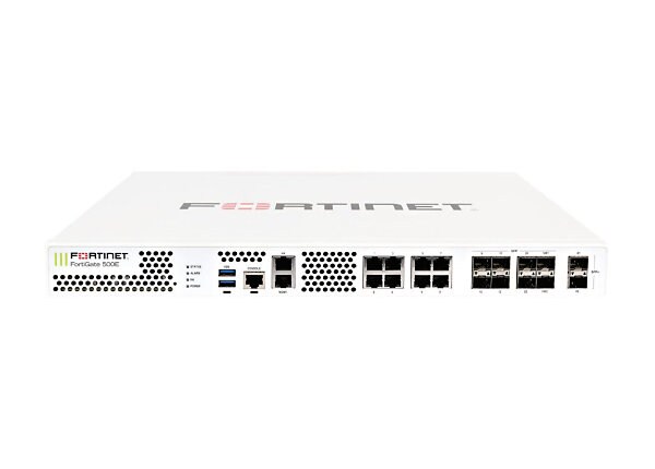 Fortinet FortiGate 500E - UTM Bundle - security appliance - with 3 years FortiCare 8X5 Enhanced Support + 3 years