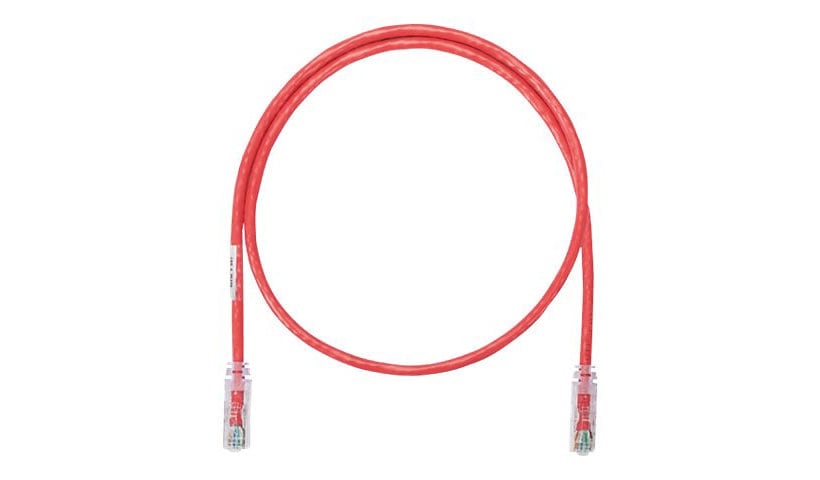 Panduit NetKey patch cable - 7 ft - red