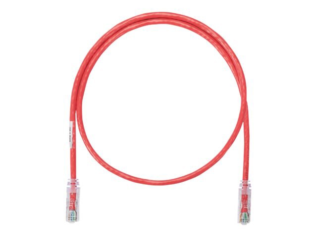 Panduit NetKey patch cable - 10 ft - red