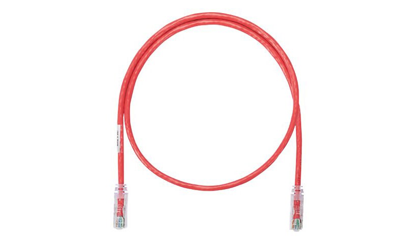 Panduit NetKey patch cable - 10 ft - red