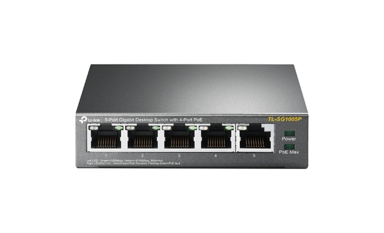 TP-Link 5-Port Gigabit Desktop Switch with 4-Port PoE+ - TL
