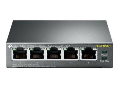 TP-Link 5-Port 10/100Mbps Desktop Switch with 4-Port PoE+
