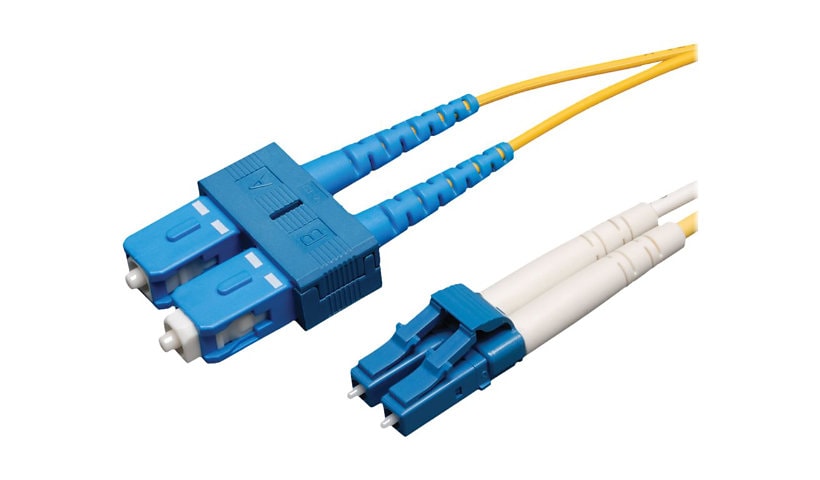 Eaton Tripp Lite Series Duplex Singlemode 9/125 Fiber Patch Cable (LC/SC), 50 m (164 ft.) - patch cable - 50 m - yellow