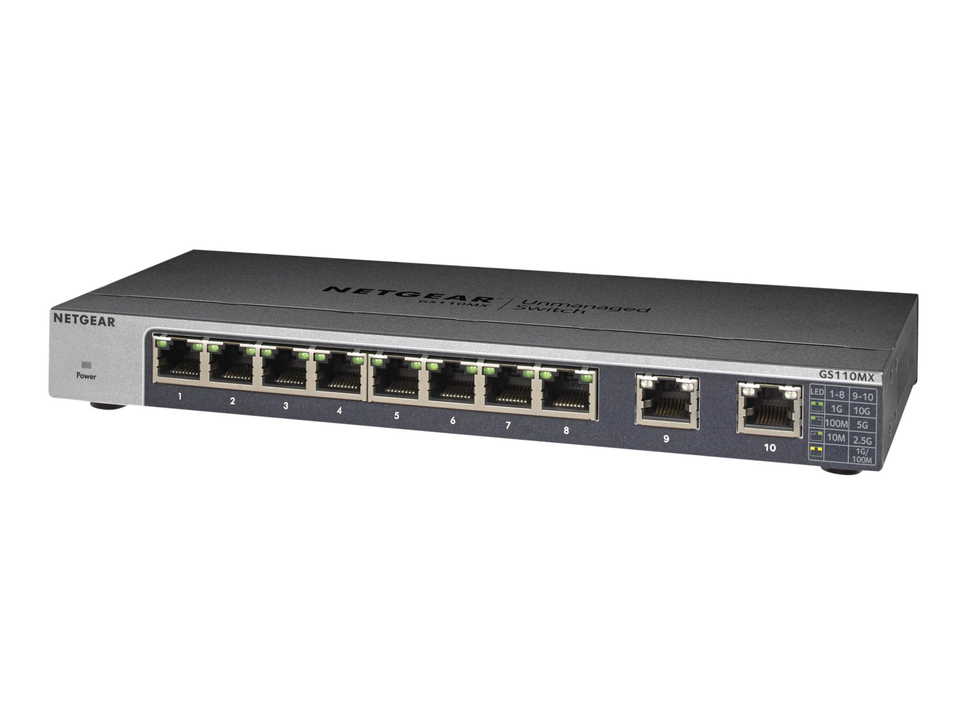 NETGEAR 8-Port Gigabit Ethernet Unmanaged Switch, 2x10-G/Multi-G