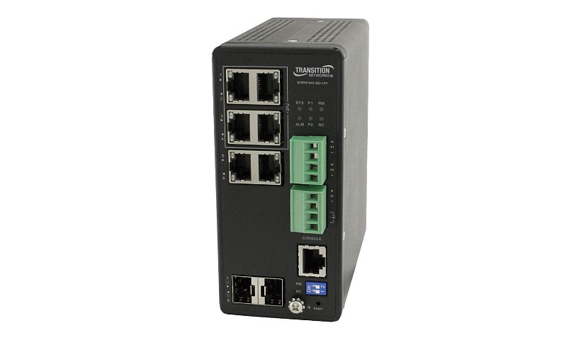 Transition Networks Hardened SISPM1040-362-LRT - switch - 8 ports - managed