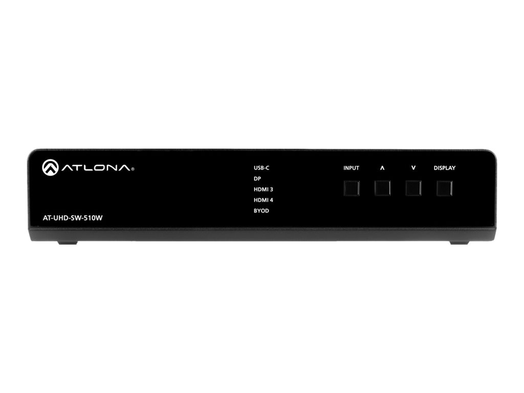 Atlona AT-UHD-SW-510W 4K/UHD Five-Input Universal Switcher with Wireless Pr