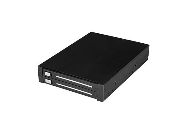 StarTech.com Dual-Bay 2,5” SATA SSD/HDD Rack for 3,5” Bay, Trayless, RAID