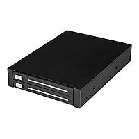 StarTech.com Dual-Bay 2.5” SATA SSD/HDD Rack for 3.5” Bay, Trayless, RAID