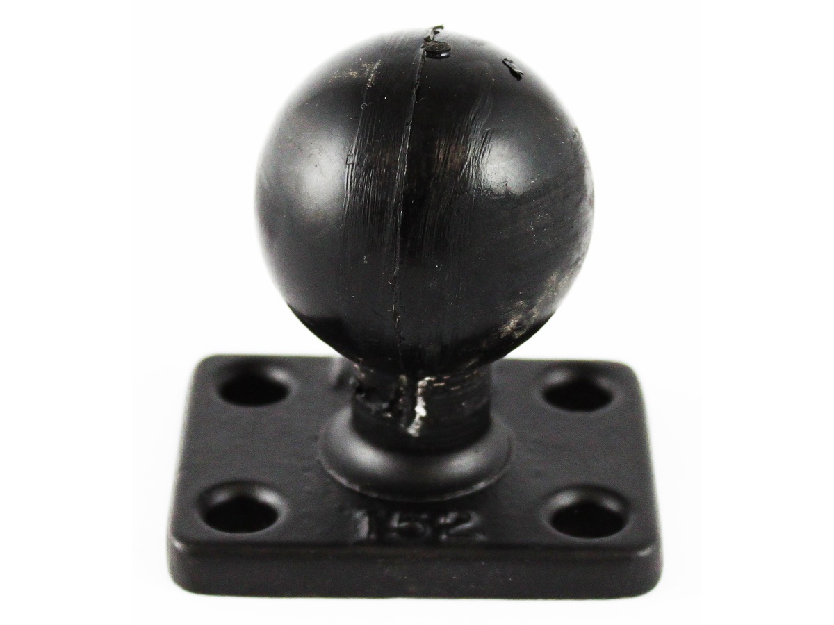 RAM C Size 1.5" Ball on Rectangular Plate with 1" x 1.5" 4-Hole Pattern - ball mount