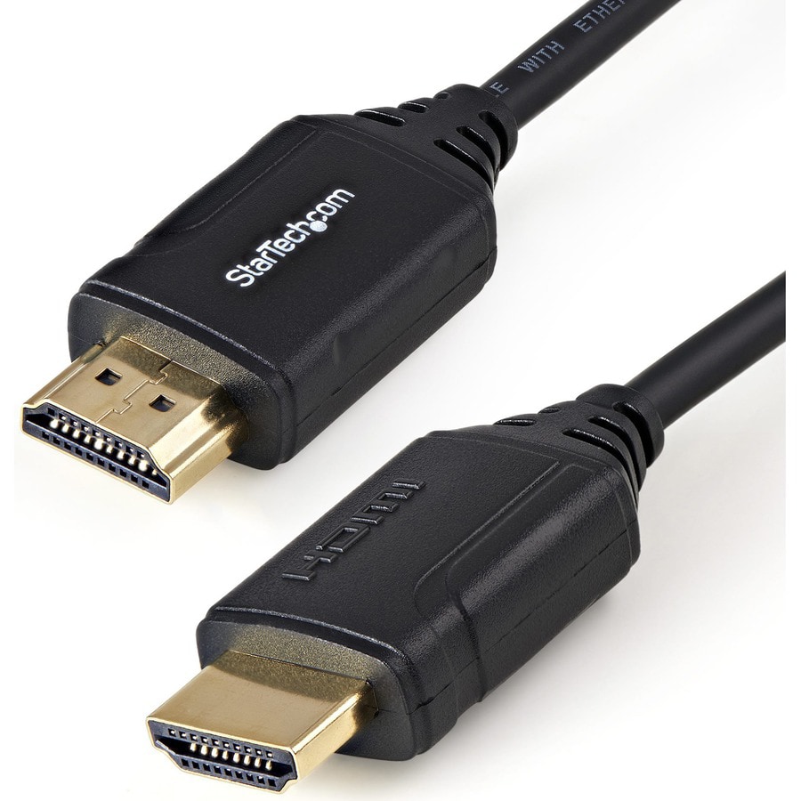 StarTech.com 1.6ft/50cm Premium Certified HDMI 2.0 Cable w/Ethernet High Speed 4K 60Hz HDMI Cord HDR