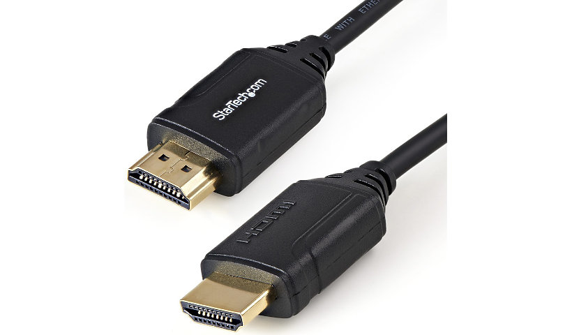 StarTech.com 1.6ft/50cm Premium Certified HDMI 2.0 Cable w/Ethernet High Speed 4K 60Hz HDMI Cord HDR