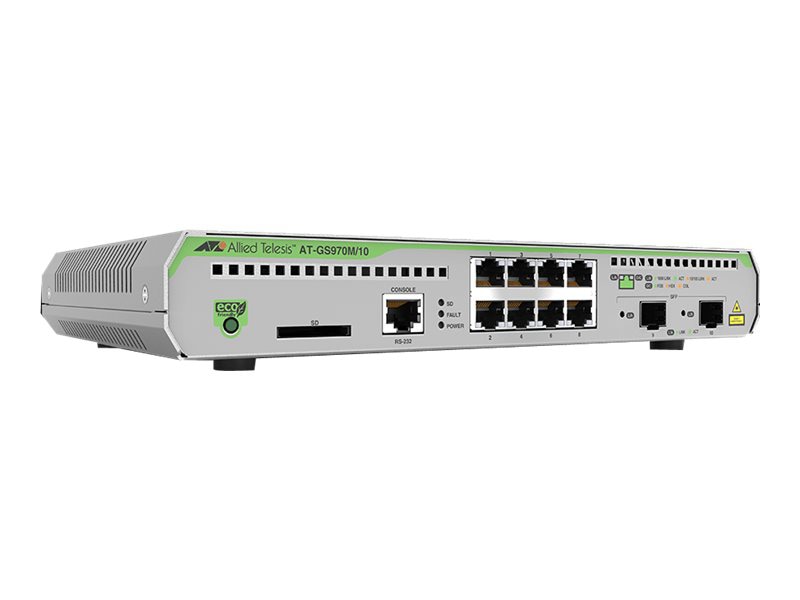 Allied Telesis CentreCOM AT-GS970M/10 - switch - 10 ports - managed