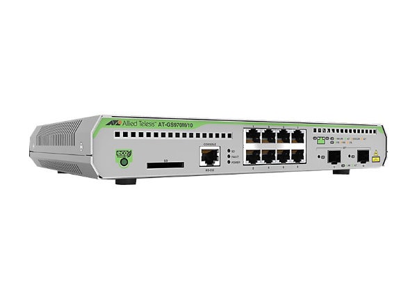Allied Telesis CentreCOM AT-GS970M/10 - switch - 10 ports - managed