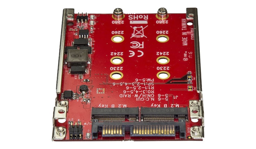 StarTech.com Dual-Slot M.2 to SATA Adapter - M.2 Adapter - RAID
