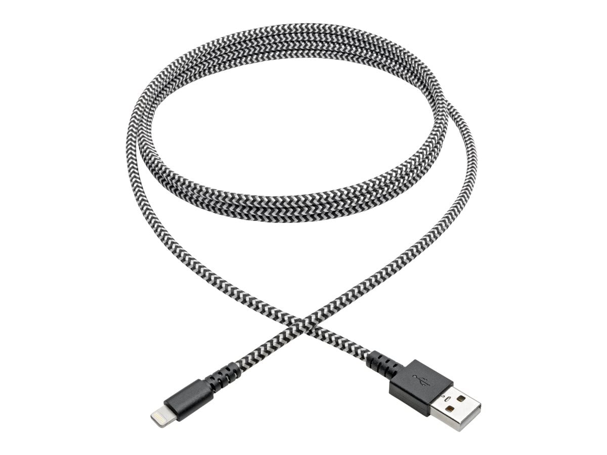 Thumbnail 2 of 10 for Eaton Tripp Lite Series Heavy-Duty USB-A to Lightning Sync/Charge Cable, MFi Certified - M/M, USB 2.0, 6 ft. (1.83 m) -