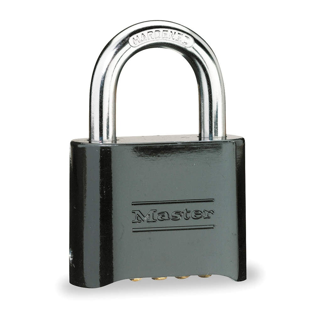 Spectrum Reprogrammable 4-Digit Combination Lock - padlock - black